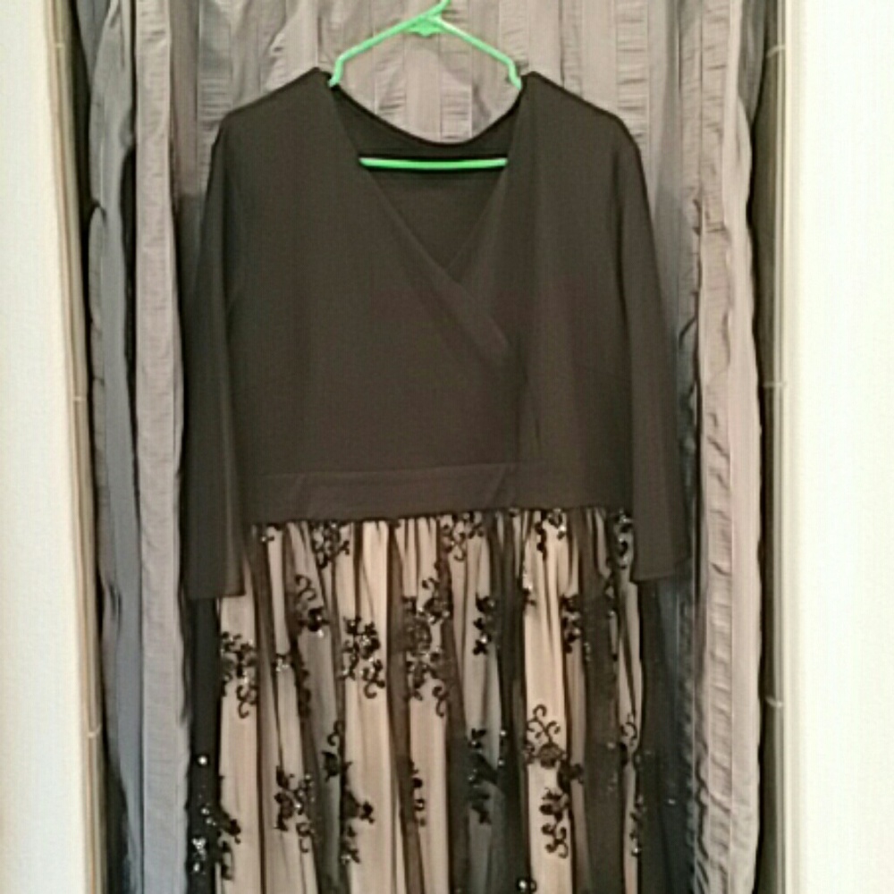 Women's size 20 floor length spandex/sequin evenin